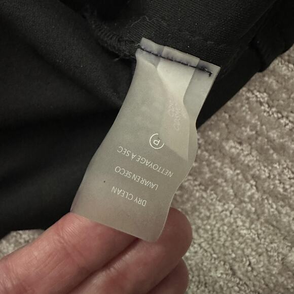 Calvin Klein Dress Womens 10 Black Zip Front Sheath Holiday Party Velvet Velour - Picture 12 of 13